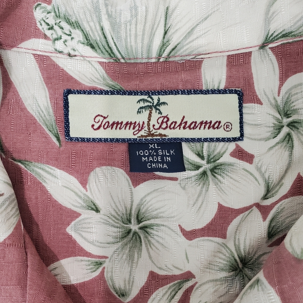 Tommy Bahama Men's XL Silk Floral Hawaiian Shirt Vacation Button Down Tropical - Picture 4 of 7